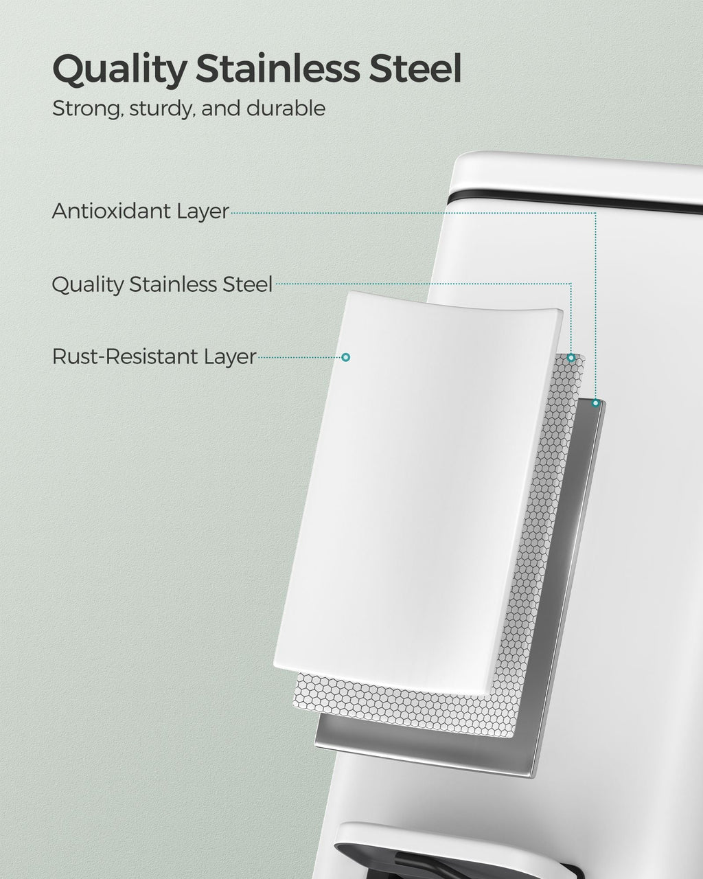1.3 Gallon Small Trash Bin with Lid