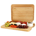 MegaChef 3 Piece Bamboo Cutting, Prep and Serving Boards