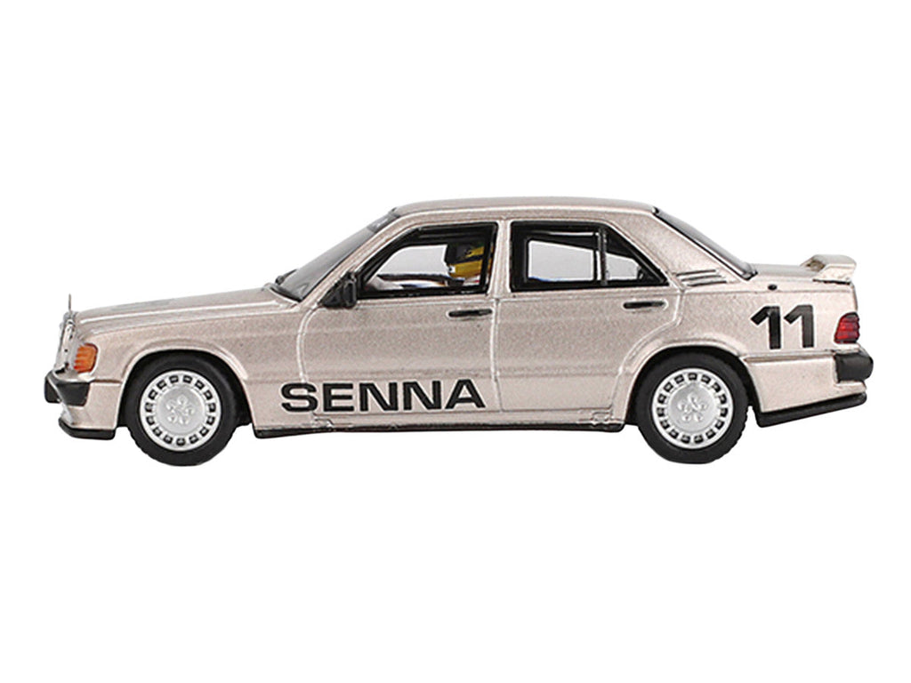 Mercedes-Benz 190E 2.3-16 #11 Ayrton Senna Winner "Nurburgring Race of Champions" (1984) with Driver Figure Limited Edition 1/64 Diecast Model Car by Mini GT