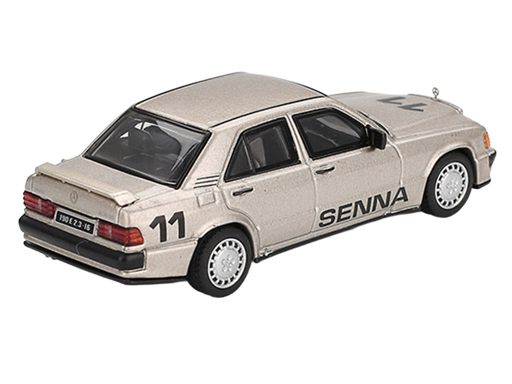 Mercedes-Benz 190E 2.3-16 #11 Ayrton Senna Winner "Nurburgring Race of Champions" (1984) with Driver Figure Limited Edition 1/64 Diecast Model Car by Mini GT