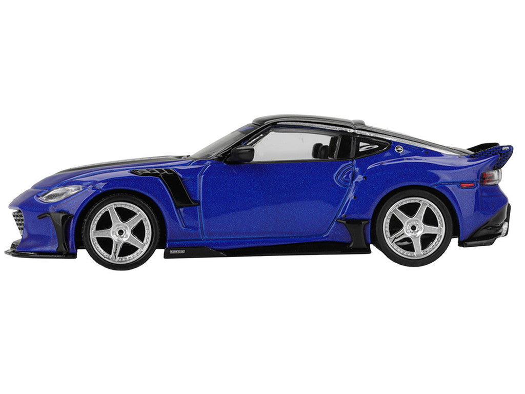 Nissan Z VeilSide FFZ400 Seiran Blue Metallic with Black Top Limited Edition 1/64 Diecast Model Car by Mini GT