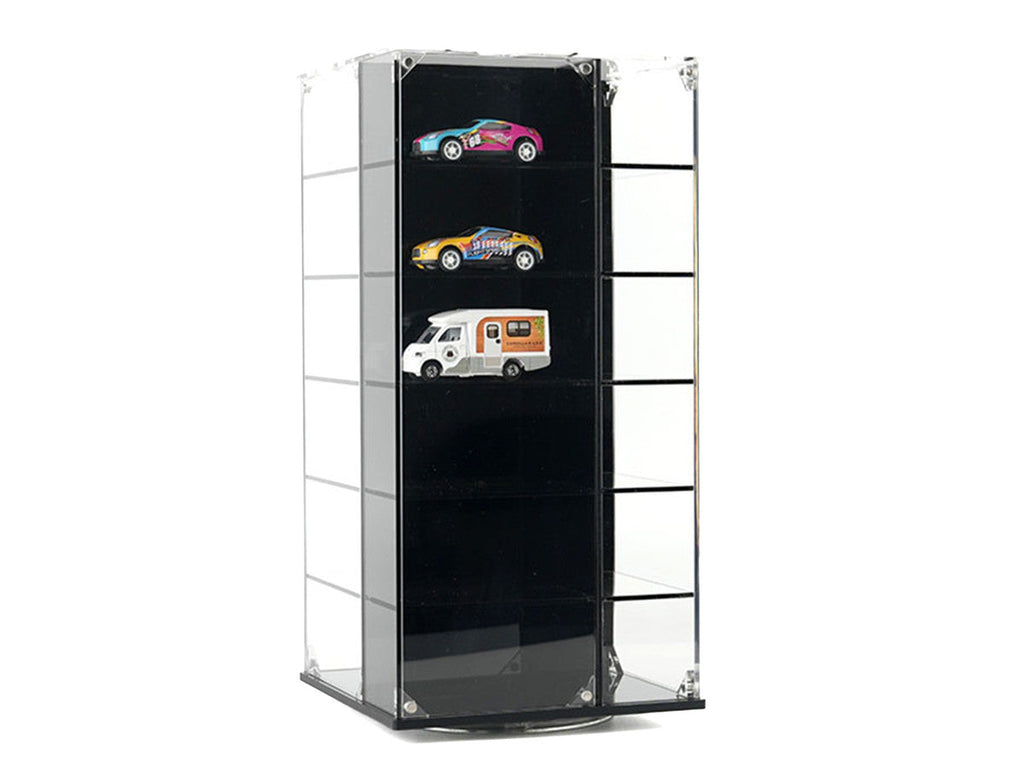 Acrylitower Showcase 24 Car Display Desktop Spinner with Cover "Mijo Exclusives" for 1/64 Scale Models