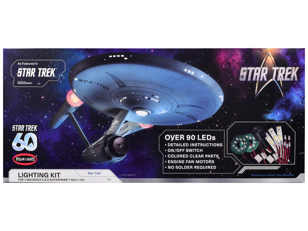 Skill 2 Model Kit Star Trek The Original Series USS Enterprise 60th Anniversary Lighting Set for 1/350 Scale Model by Polar Lights