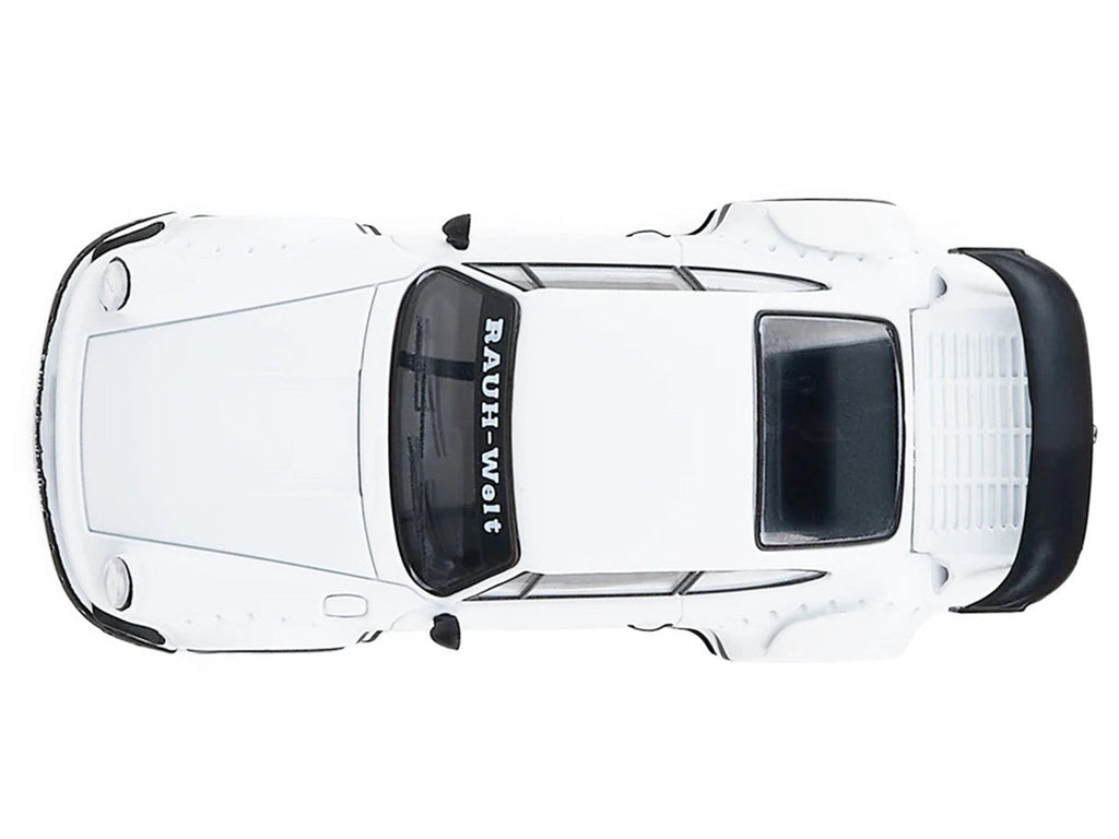 RWB 930 Matt White with Black Stripes 1/64 Diecast Model Car by Model Model