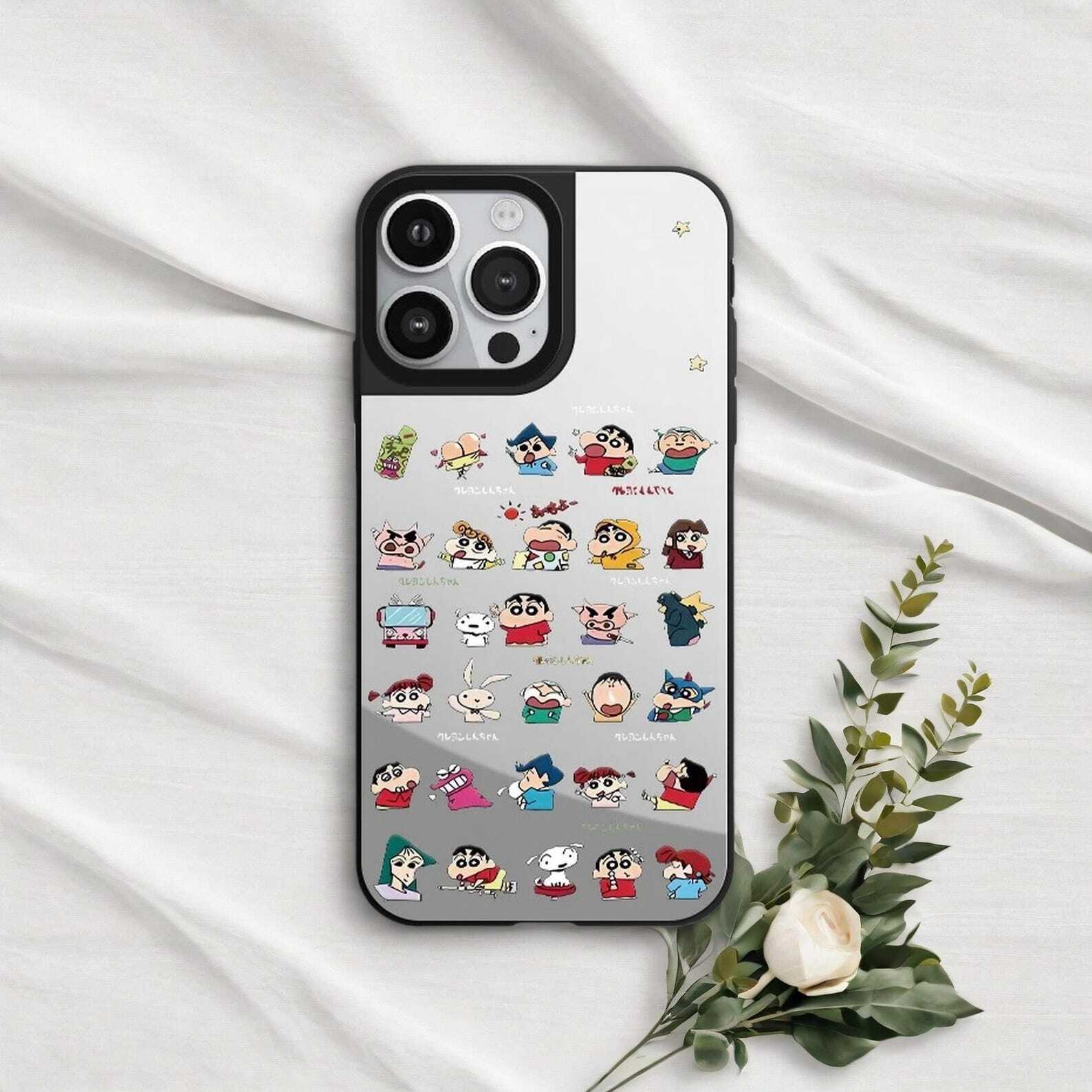 Anime Shin Mirror phone Case for iPhone 16 15 14 13 12 Pro Max Plus