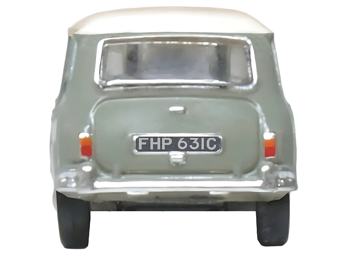 Mini Classic Tweed Gray with Cream Top 1/148 (N) Scale Diecast Model Car by Oxford Diecast