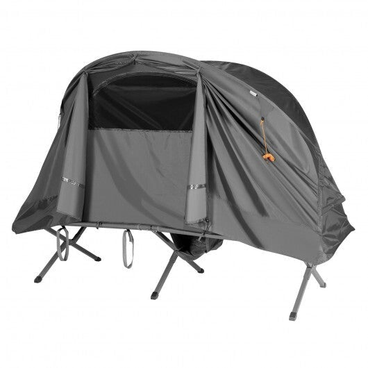 Cot Elevated Compact Tent Set with External Cover-Green