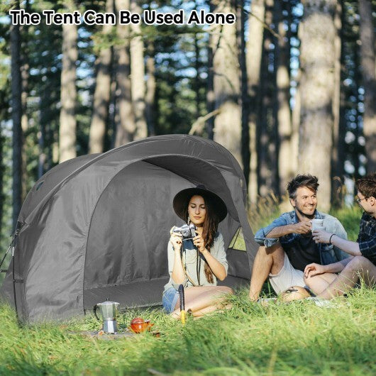 Cot Elevated Compact Tent Set with External Cover-Green