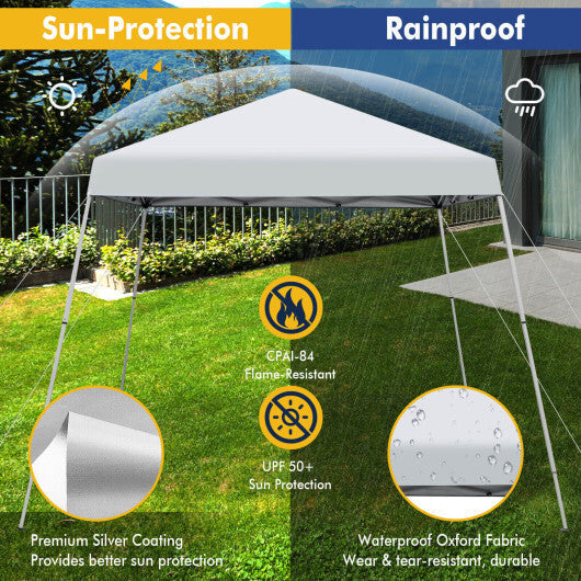 10 x 10 Feet Outdoor Instant Pop-up Canopy with Carrying Bag-Pink