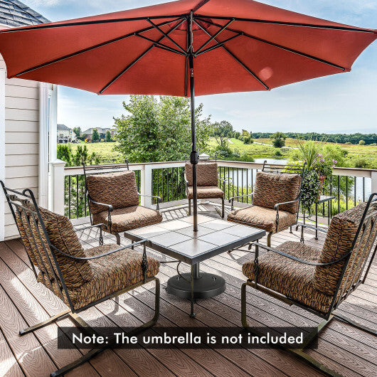 51LBS 20.5Inch Outdoor Umbrella Base with Wheels and Handles