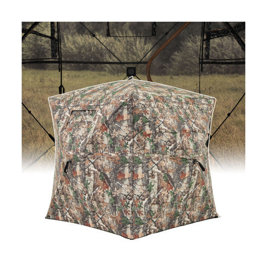 360 One Way See Through Hunting Blind Ground Blind with Portable Carrying Bag