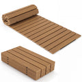 8 Feet Outdoor Pathway Straight Roll-Out Patio Boardwalk-Brown