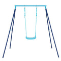 Outdoor Heavy Duty Metal Toddler Swing Set with Stand-Orange