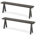 3-Person Outdoor Bench Set of 2 with 800 LBS Bearing Capacity