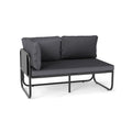 Patio Loveseat Sofa Couch with Removable Pillows and Seat Cushion-Gray