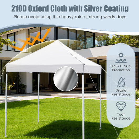 6.5 x 6.5 FT Pop up Canopy Tent with 4 Sidewalls and Wheeled Bag-Pink