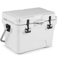 20 Quart Portable Hard Cooler with Built-in Ruler and Bottle-White
