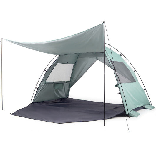 Beach Tent Sun Shelter with Canopy Easy Setup UPF50+ Sun Protection-Blue