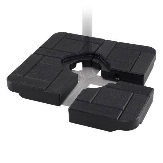 4-Piece 188 LBS Cantilever Offset Patio Umbrella Base-Black