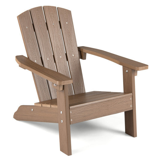 All-Weather HIPS Kid's Adirondack Chair with with High Backrest and Armrests-Turquoise