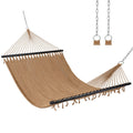Caribbean Hammock with Spreader Bar for Patio Poolside-Khaki