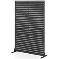 72"H x 48"W Outdoor Decorative Divider Screen with Stand and Expansion Bolts-Black