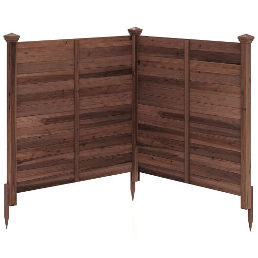 Outdoor Privacy Air Conditioner Fence for Outside and Backyard-Brown