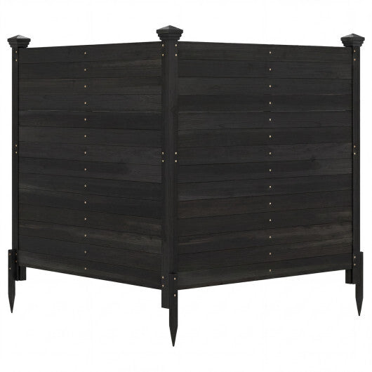 Outdoor Privacy Air Conditioner Fence for Outside and Backyard-Brown