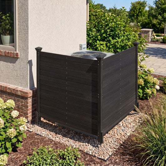 Outdoor Privacy Air Conditioner Fence for Outside and Backyard-Brown