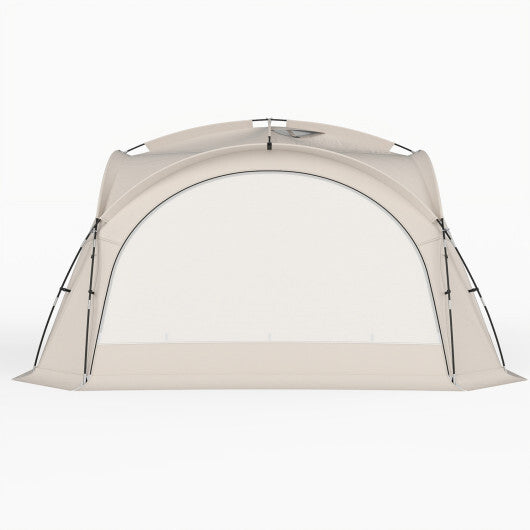 Beach Tent for 12-15 People Easy Setup Dome Canopy Tent with 4 Removable Zippered Sidewalls-Blue