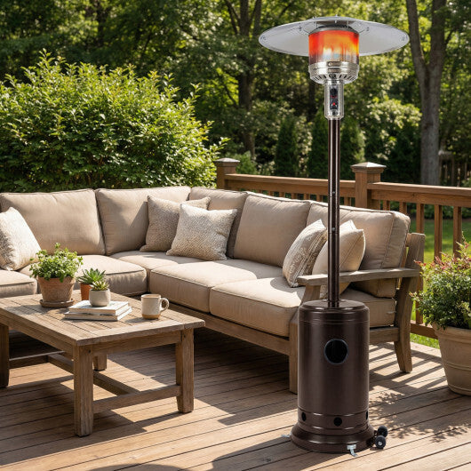 50 000 BTU Patio Propane Gas Heater with Stainless Steel Burner-Bronze