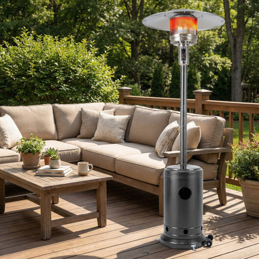 50 000 BTU Patio Propane Gas Heater with Stainless Steel Burner-Bronze
