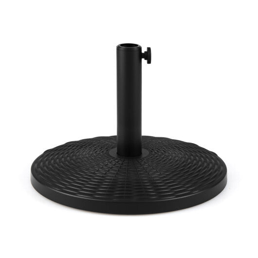 Concrete Patio Umbrella Base with Rattan Pattern for Lawn