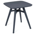 Square Outdoor Dining Table All-Weather Plastic Patio Bistro Table for 4-Gray