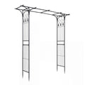 7 FT Garden Arch Arbor with Flat Top Design for Climbing Plants