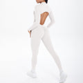Long Sleeve Yoga Zipper One Piece High Strength Hollow Out Cutout out Beauty Back Running Fitness Clothes Sports One Piece Tights
