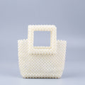 Popular Acrylic Hand Woven Color Square Clutch High Quality Lightweight Ladies Bag