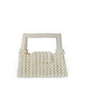 Handmade Beaded Pearl Bag Woven Bag String Beads Handbag Finished Simple Three Dimensional Small Square Bag