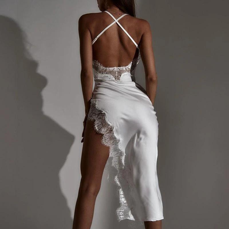 Backless Slim Fit Lace Sling Dress