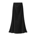Autumn Winter Retro Polka Dot Printed Fishtail Skirt Women Autumn High Waist Slimming Velvet