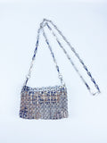 Metal Sequ Chain Hand Woven Bag Western Mobile Phone Lipstick Crossbody Bag Women