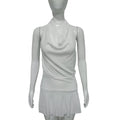 Sexy Swing Collar Dress Women Summer White Halter Backless Faux Two Piece Waist A line Dress