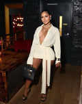 Women Clothing Tied Long Sleeves Fashionable Elegant Sexy Cardigan Hollow Out Cutout out Maxi Dress Women