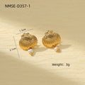 Marine Scallop Titanium Steel Earrings Affordable Luxury High Grade Personality Trendy Stainless Steel Studs Earrings