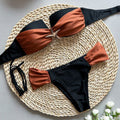 Bikini Sexy Bikini Tube Top Stitching Split Women Swimsuit Swimsuit Women