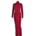 Autumn Half High Collar Long Sleeves Dress Women Sexy Tight Dress