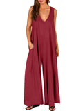 Summer Fresh Casual Women Pocket Jumpsuit Thin Women Jumpsuit