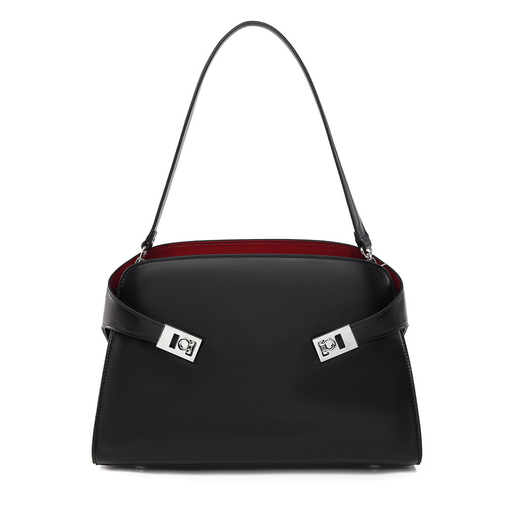 Simple Shoulder Bag High Sense Ladies Underarm Bag Loose Soft Leather Large Capacity Office Bag Women