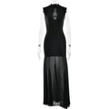 Sexy Cutout Tube Top Cinched Waist See-through Fishtail Dress Women Dress