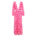 One Piece Swimsuit Cardigan Women Long Sleeve Printed Bikini Cover Up Robe